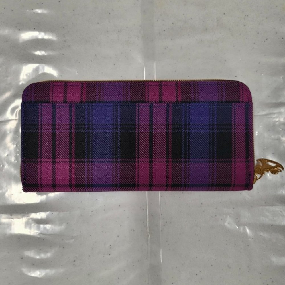 Waterproof Plaid Long Wallet Fits Phone & Bills - Picture 10 of 15